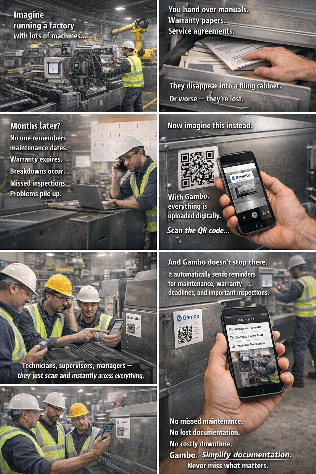 Step by step guide for industrial machine documentation